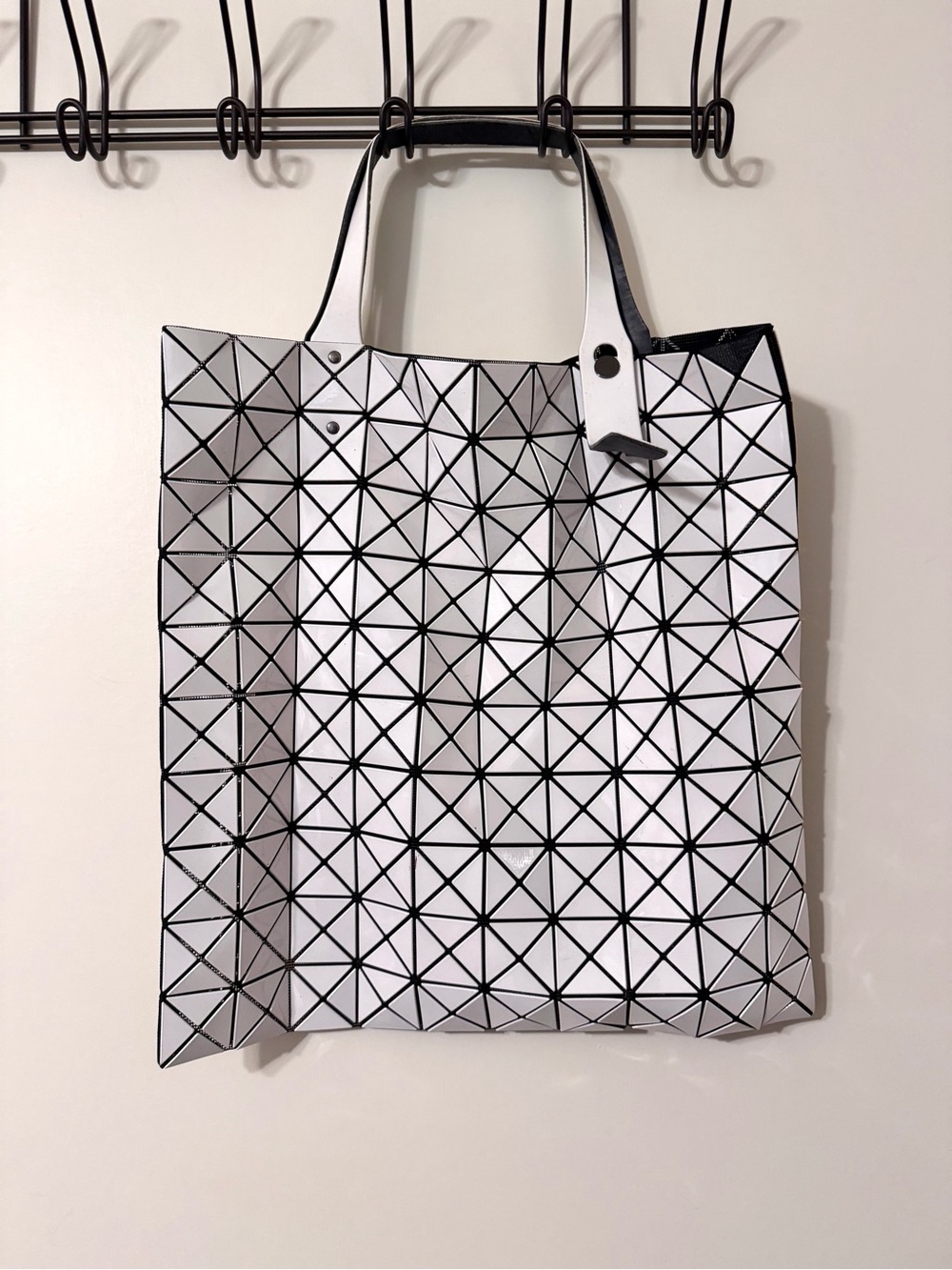 ‼️DAMAGED‼️ Bao Bao Issey Miyake Tote Bag Purse | Off White - Picture 3 of 16
